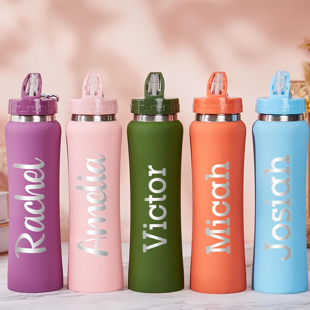Sports Water Bottle Insulated - 개인 맞춤형 이름이 새겨진 스테인리스 스틸