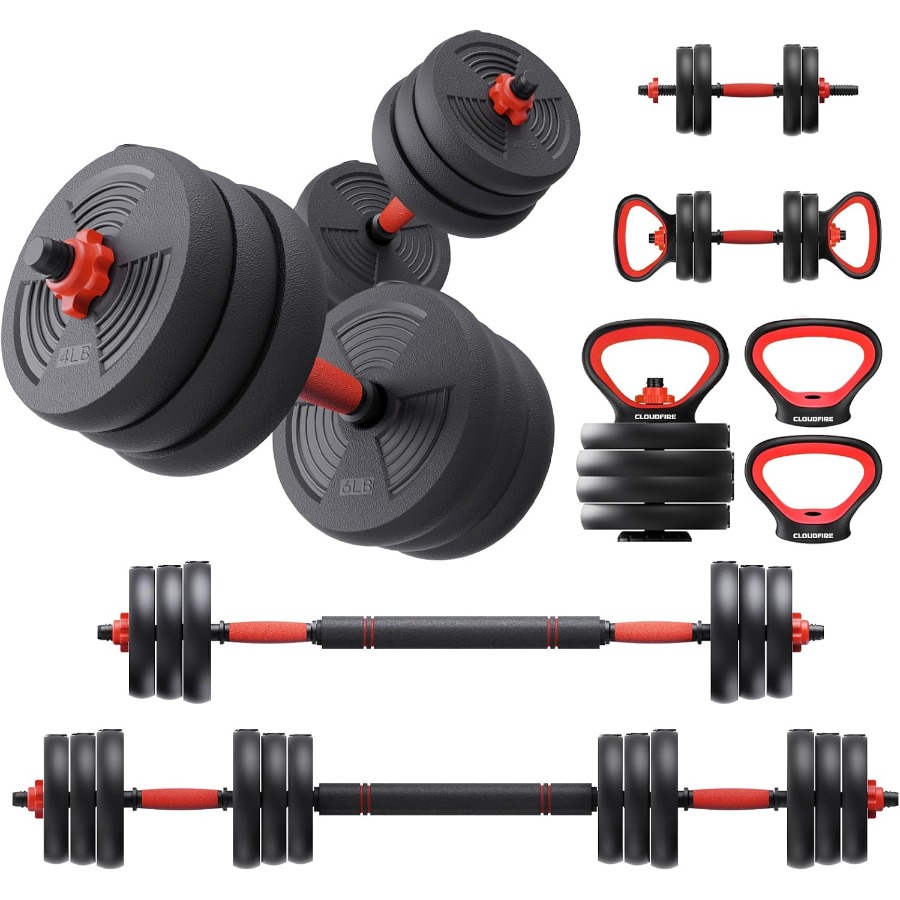 Dumbbell Set - 조절 가능한 덤벨 세트, 60파운드 무게의