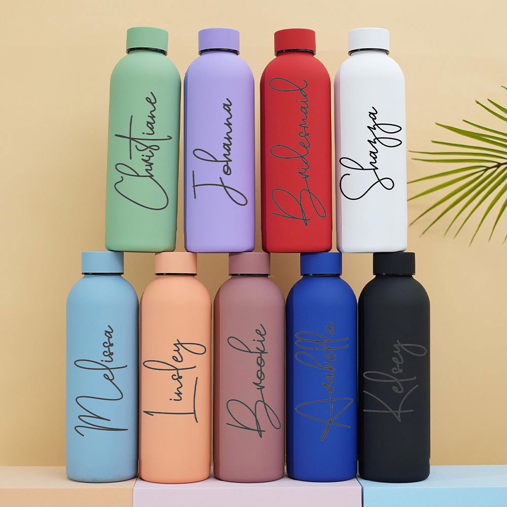 맞춤형 이름이 새겨진 무광 스테인리스 스틸 물병, 개인 - Sports Water Bottle Insulated 리뷰 및 가격