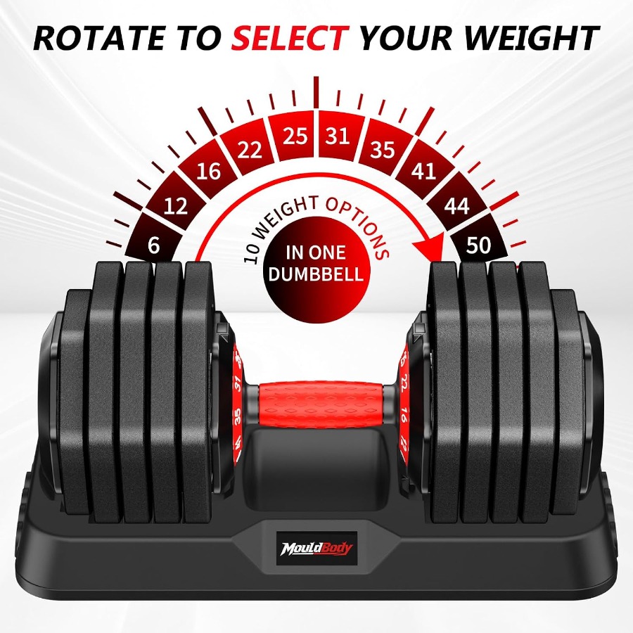 조절 가능한 덤벨 세트, 25파운드 또는 50파운드,  - Dumbbell Set 리뷰 및 가격